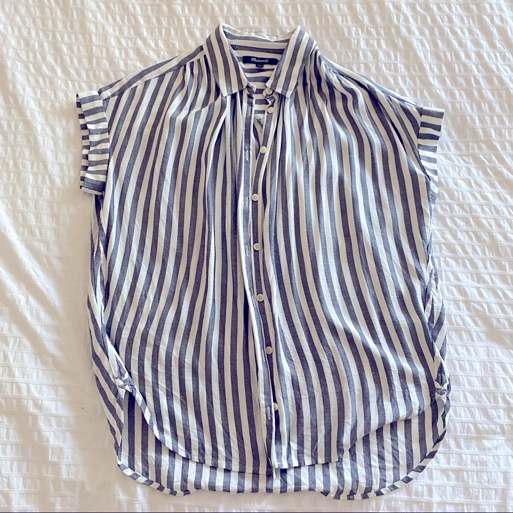 Madewell striped button down top XXS